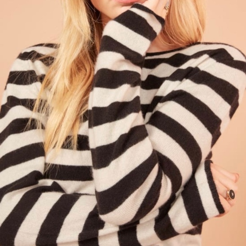 Reformation Cashmere Striped Sweater